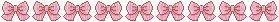 pink bow divider cute pixel art pastel - GIF animé gratuit