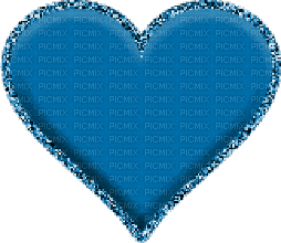 coeur bleu - GIF animé gratuit