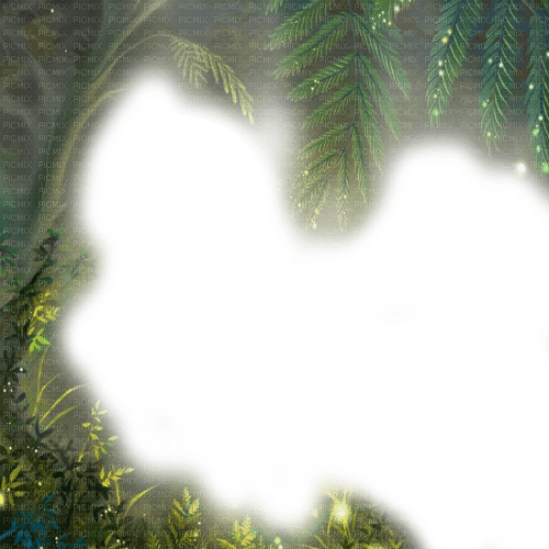 Y.A.M._Fantasy jungle forest frame - δωρεάν png