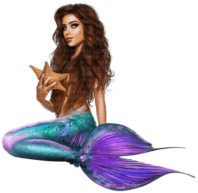 mermaid blue bp - ücretsiz png