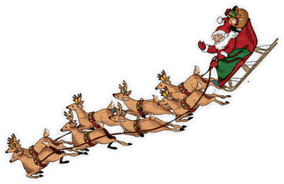 Noël.Santa Claus.sleigh.traîneau.Navidad.Christmas.Victoriabea - png ฟรี