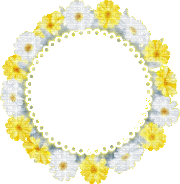 flowers wreath - GIF animé gratuit