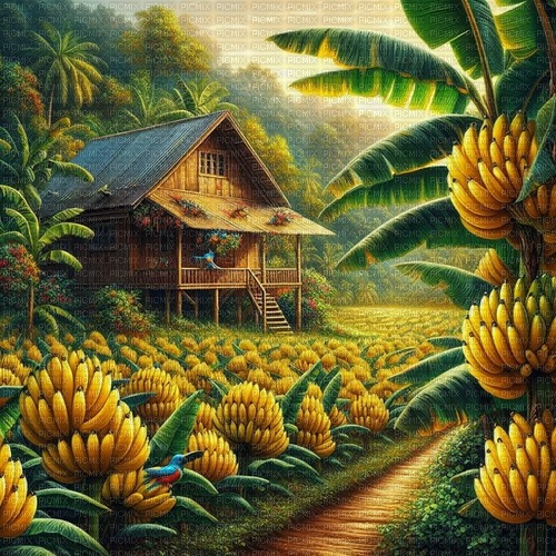 Background - Banana - nemokama png