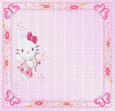 Kaz_Creations  Animated Backgrounds Background Hello Kitty - Besplatni animirani GIF