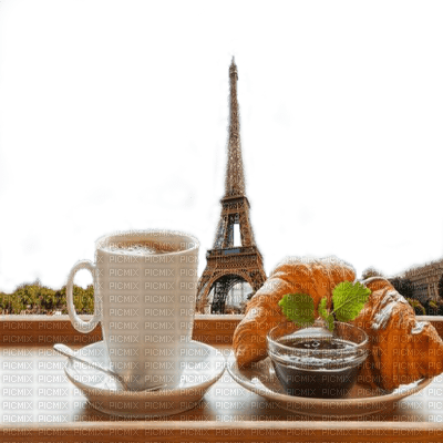 eiffel tower paysage landscape fond background city  paris image  cafe coffee breakfast petit déjeuner tube - gratis png