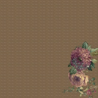 Bg-brown-with flowers - PNG gratuit