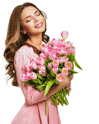 Femme.Woman.Pink.Tulipes.Victoriabea - δωρεάν png