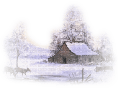 winter-landskp - zdarma png