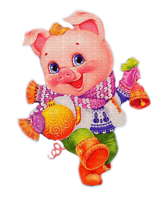 New Year pig by nataliplus - 免费PNG