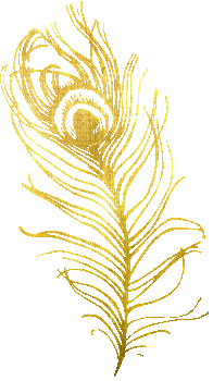 soave deco peacock feathers animated gold - 免费动画 GIF