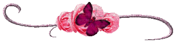 barre papillon rose - Gratis animerad GIF