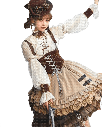 steampunk girl - Free PNG