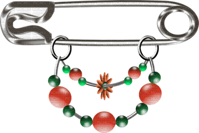 Kaz_Creations Deco Beads Pin Colours - PNG gratuit
