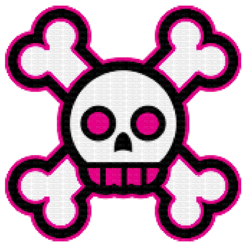 pink skull - ücretsiz png