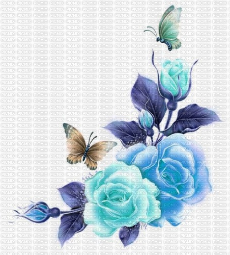 blue roses 2 - δωρεάν png