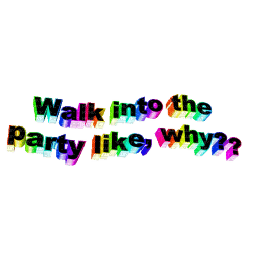 Walk into the party - PNG gratuit