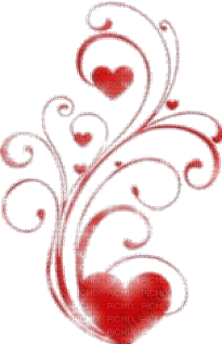 Орнамент с сердечками - Бесплатный анимированный гифка