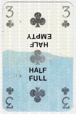 Half Empty Half Full Card - PNG gratuit