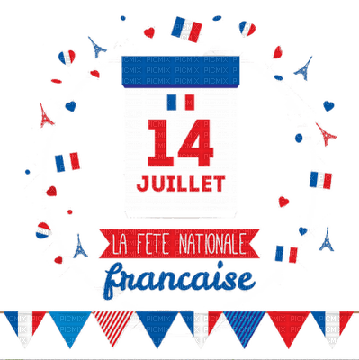 14. juillet text deco day of bastille - gratis png