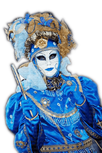 Rena blue Venedig Karneval - gratis png