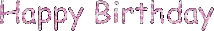 Happy Birthday Pink Glitter Text - GIF animasi gratis