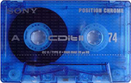 seethrough blue cassette tape - безплатен png