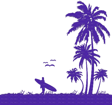 Kaz_Creations Beach Palm Trees - безплатен png
