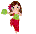 hawaiian woman bp - Безплатен анимиран GIF