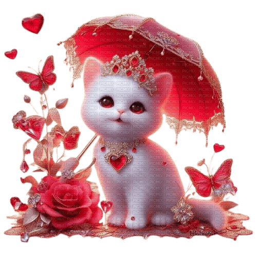 chats fantaisie rose - бесплатно png