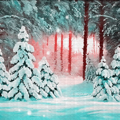 soave background animated winter forest pink - Kostenlose animierte GIFs