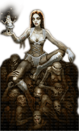 Rena brown Gothic Girl Fantasy art - gratis png