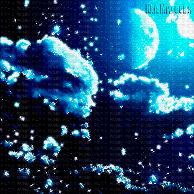 Y.A.M._Night, moon, stars background - Darmowy animowany GIF