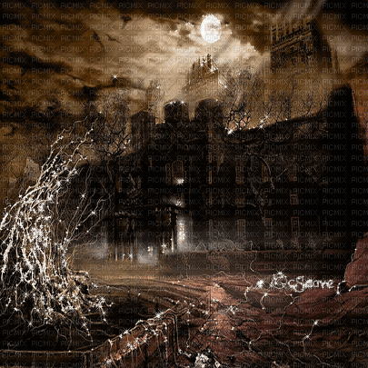 soave background animated gothic castle brown - Безплатен анимиран GIF
