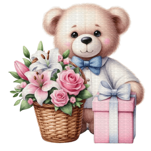 Teddy bear, Valentine's Day. Love. Birthday. Leila - 免费PNG