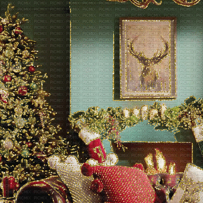 Christmas Room - Darmowy animowany GIF