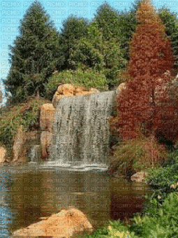 ani-landskap-vattenfall - GIF animasi gratis