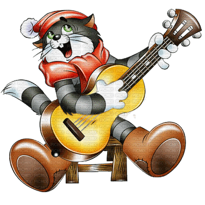 cat chat katze fun music gif - Nemokamas animacinis gif
