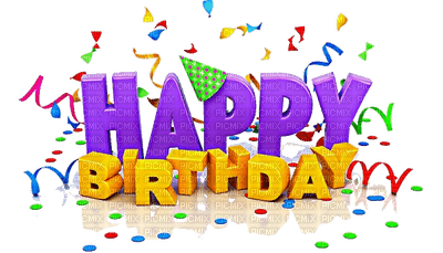 Kaz_Creations Text Happy Birthday - png gratis