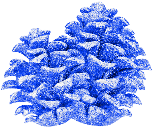 Glitter.Pinecones.Blue - δωρεάν png