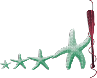 soave deco summer scrap starfish green pink - PNG gratuit