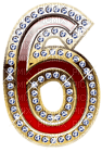 Kaz_Creations Numbers Gold & Red 6 - 無料png