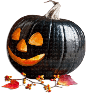 soave pumpkin halloween leaves deco - gratis png