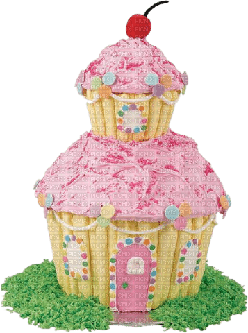 kikkapink deco scrap birthday cake muffin - besplatni png