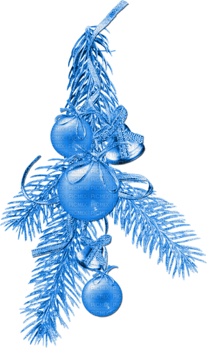 Winter.Christmas.Cluster.Blue - безплатен png