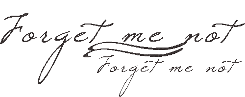 text forget me not - GIF animate gratis