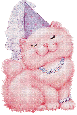 cat chat katze animal  gif  anime animated animation      tube glitter pink cartoon princess fantasy - Ingyenes animált GIF