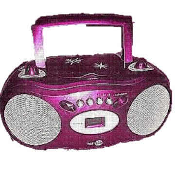 pink boombox - бесплатно png