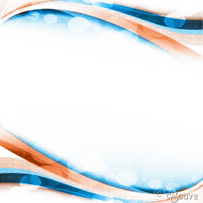 soave frame deco abstract blue orange - PNG gratuit