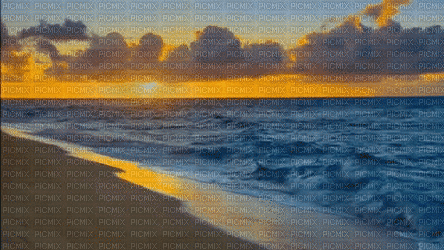 Sunset beach - Animovaný GIF zadarmo