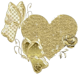 MMarcia gif borboleta golden heart - GIF animado grátis